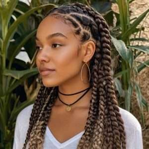 Medium Boho Knotless Braids