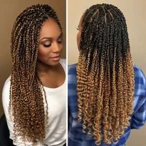 Micro Braids with Curled Ends