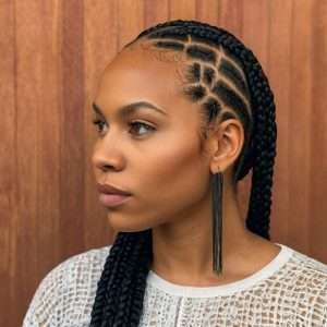 Side Fulani Braids