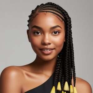 Side-Part Lemonade Braids