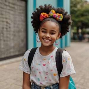 Afro Puffs with Accessories - Cute Hairstyles