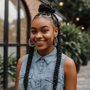 Double Bun with Braids