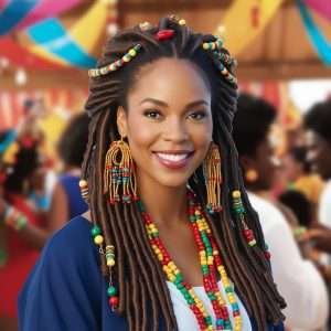 Faux Locs with Beads