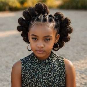 Half-Up, Half-Down with Bantu Knots - Cute Hairstyles
