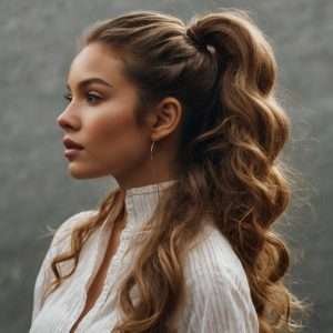 High Ponytail with Curls - Cute Hairstyles