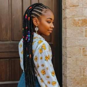 Mini Box Braids with Beads - Cute Hairstyles