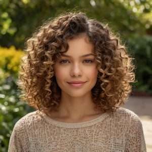 Curly Curtain Haircut