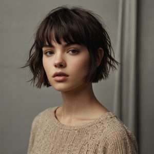 Micro Messy Fringe Haircut