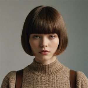 Mushroom Haircut with Bangs