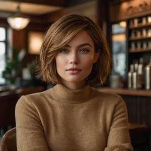 Side-Swept Bob Karen Haircut