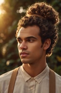 Curly Man Bun - Man Bun Hairstyles