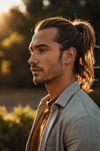 Half-Up Man Bun - Man Bun Hairstyles