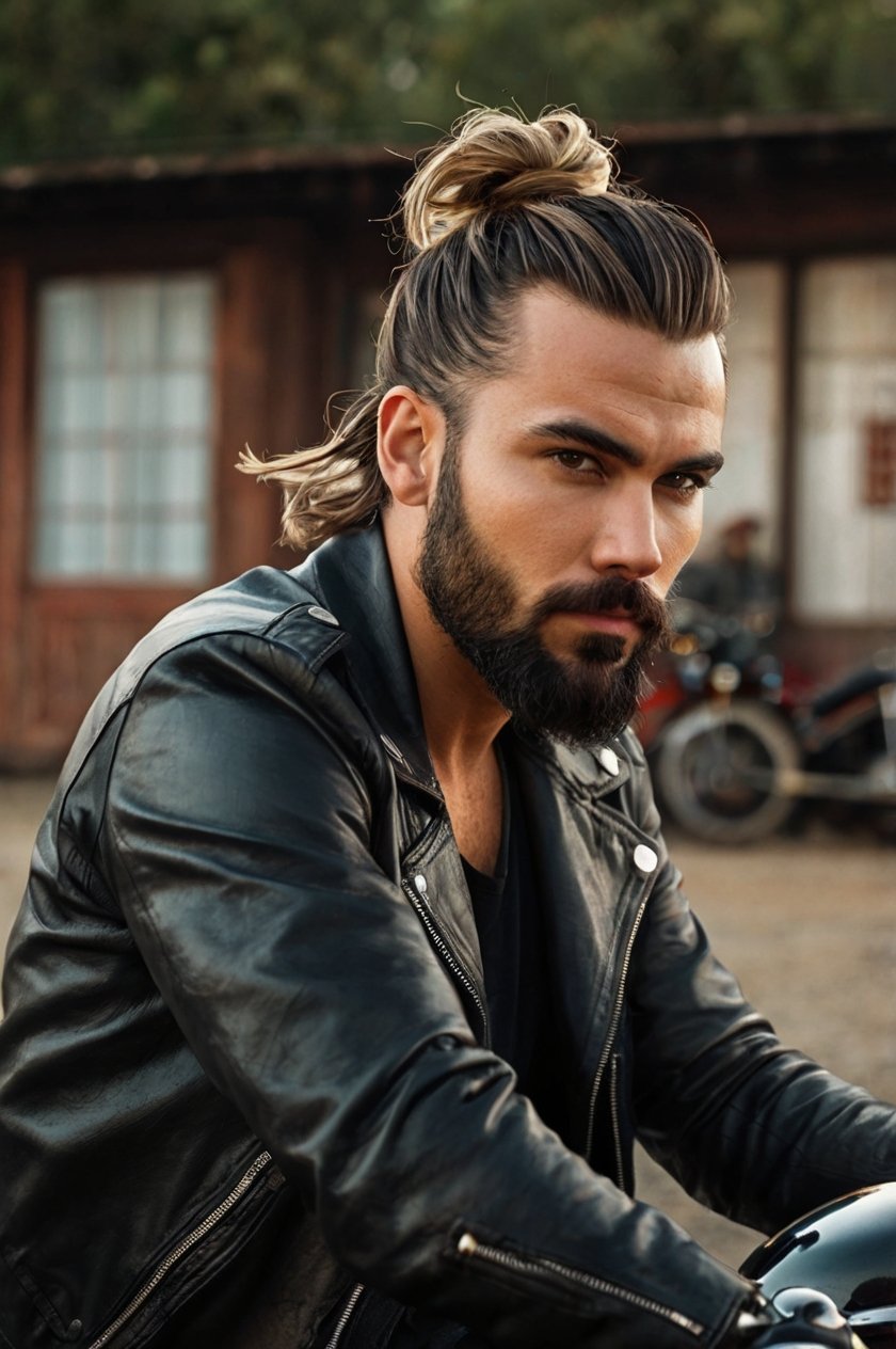 Man Bun with Bandana - Man Bun Hairstyles