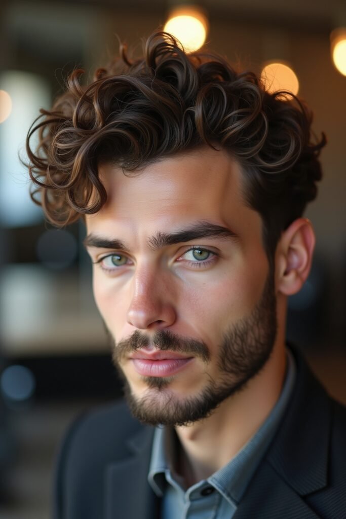 8 Mid Taper Fade Curly Hair Styles für moderne Männer